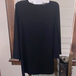 ZARA WOMAN Black dress with Bell 🔔 slit long sleeves